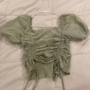 Mint green top